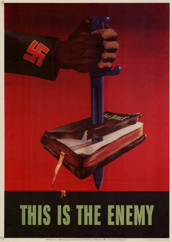 World War II American Patriotic Anti-Nazi Poster by VINTAGE POSTER
